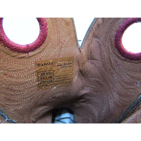 Ariat Mens Size 8.5 D Brown All Leather Buckaroo Stockman Cowboy Western Boots main image 6